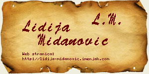 Lidija Midanović vizit kartica